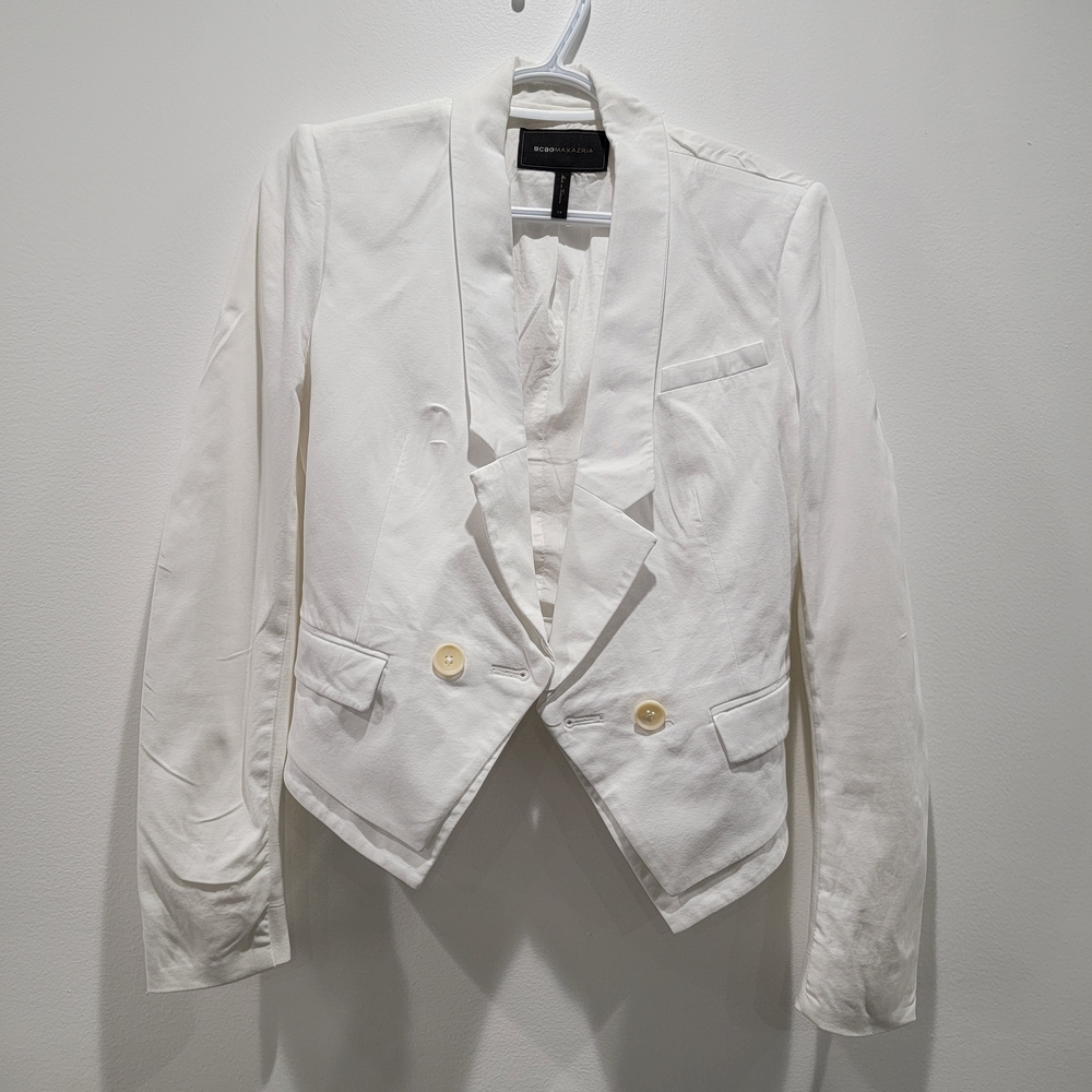 BCBGMaxAzria White Blazer Jacket Size XS